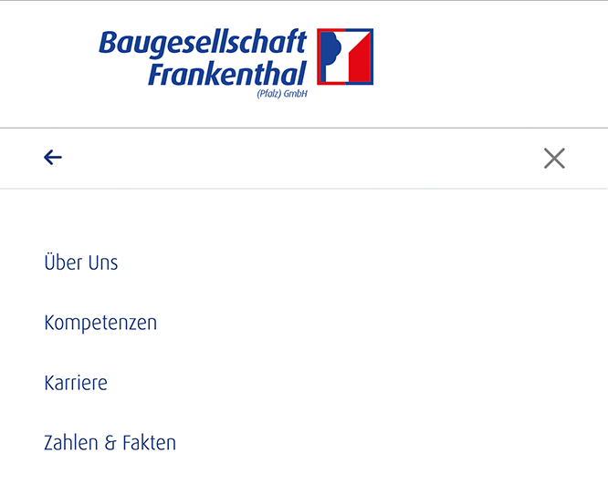 Seiten-Menu mit Weiteren Punkten