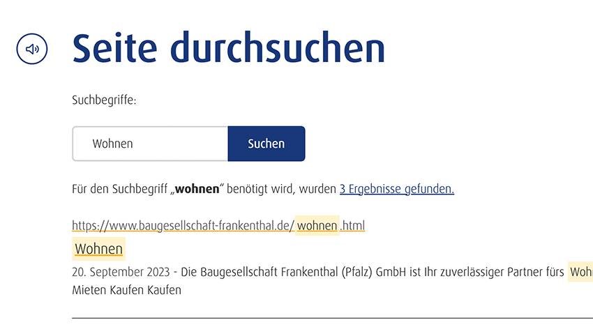 Beispiel Suche